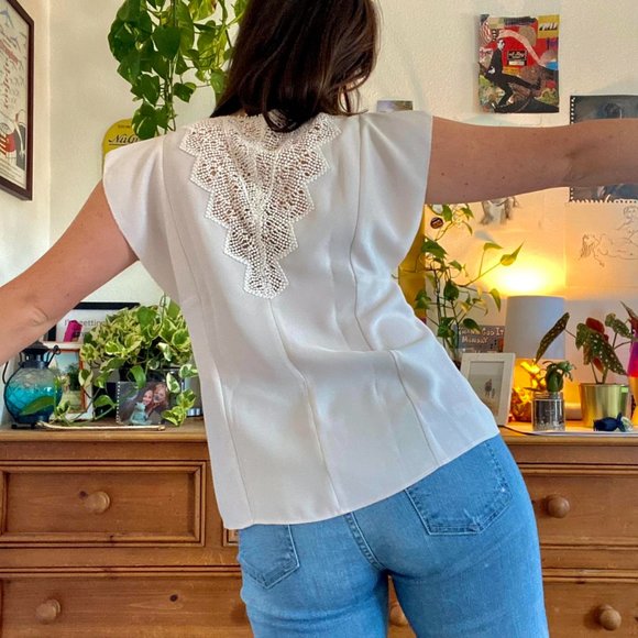 Rebecca Taylor Flutter Sleeve Blouse - Picture 3 of 4